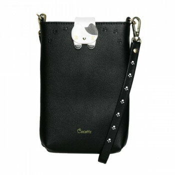 ショルダーストラップ付きスマホポーチ Cocotte Black SP-COT08【メーカー直送：代金引換不可：同梱不可】【北海道・沖縄・離島は配達不可】