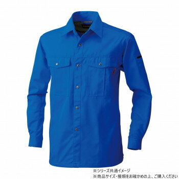 樂天商城 - 桑和 6115 長袖シャツ 3Lサイズ ブルー(8)【メーカー直送：代金引換不可：同梱不可】【北海道・沖縄・離島は配達不可】