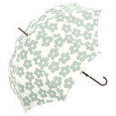 藤田屋 婦人長傘 58cm ネモフィラフラワー グリーン 713-048【メーカー直送:代金引換不可:同梱不可】【北海道・沖縄・離島は配達不可】