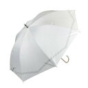 藤田屋 晴雨兼用長傘ショート 50cm 晴雨兼用ショート ボーダーリボン ホワイト SS-2551(KT)【メーカー直送:代金引換不可:同梱不可】【北海道・沖縄・離島は配達不可】