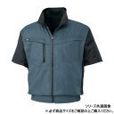 サンエス 半袖ブルゾン 89:グレー L KF95950【メーカー直送:代金引換不可:同梱不可】【北海道・沖縄・離島は配達不可】