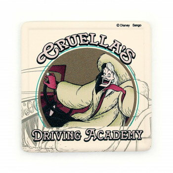 三郷陶器 ディズニー 吸水コースター(クルエラ・ド・ビル) 3324-033【配送方法:メール便/同梱不可/代引不可/日時指定不可】【北海道・沖縄・離島は配達不可】