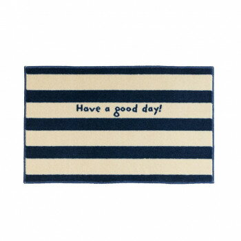(クリーンテックス) デザインマット kahou good day_navy stripe 45×75cm【メーカー直送：代金引換不可：同梱不可】【北海道・沖縄・離島は配達不可】