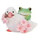 ティーライフ コポー 置物 桜文鳥とカエル 621536【メーカー直送:代金引換不可:同梱不可】【北海道・沖縄・離島は配達不可】