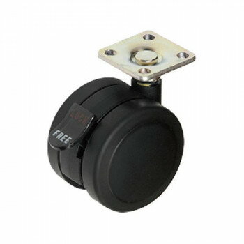 Rakuten - 26374 双輪キャスター60mm プレート・ストップ付 0026374【メーカー直送：代金引換不可：同梱不可】【北海道・沖縄・離島は配達不可】