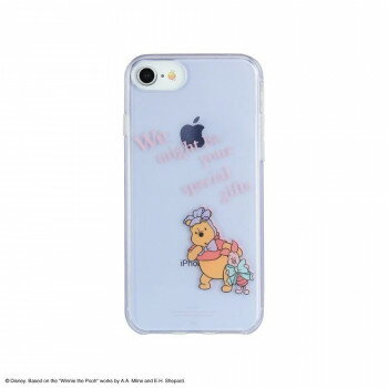 ディズニー くまのプーさん iPhoneSE(第2・3世代)6〜8/6s対応ケース リボン DNG-95A【配送方法:メール便/同梱不可/代引不可/日時指定不可】【北海道・沖縄・離島は配達不可】