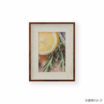 写真立　ポルタ　L　ホワイト・ブラウン　33R09412001【配送方法:メール便/同梱不可/代引不可/日時指定不可】【北海道・沖縄・離島は配達不可】