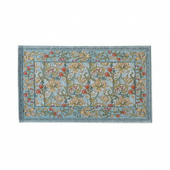 川島織物セルコン Morris Design Studio ゴールデンリリーマイナー マット 約45×75cm FH1708A B ブルー..