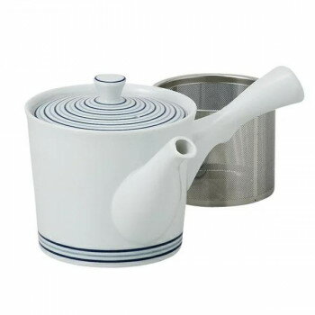 73549 波佐見焼 白磁渦 SS中急須 425ml【メーカー直送：代金引換不可：同梱不可】【北海道・沖縄・離島は配達不可】