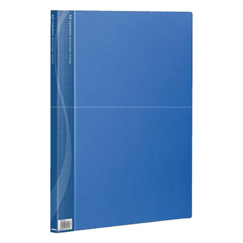 ナカバヤシ クリアブック/ベーシックカラー A3判20P ブルー CB1012B-N【メーカー直送：代金引換不可：同梱不可】【北海道・沖縄・離島は配達不可】