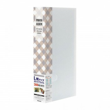 ナカバヤシ フォトホルダー288 ポケットアルバム チェック クリア PHE1288A-C【メーカー直送：代金引換不可：同梱不可】【北海道・沖縄・離島は配達不可】