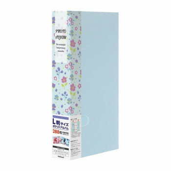 ナカバヤシ フォトホルダー288 ポケットアルバム 花 ブルー PHE2288A-B【メーカー直送：代金引換不可：同梱不可】【北海道・沖縄・離島は配達不可】