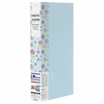 ナカバヤシ フォトホルダー168/花/ブルー PHE2168A-B【メーカー直送：代金引換不可：同梱不可】【北海道・沖縄・離島は配達不可】