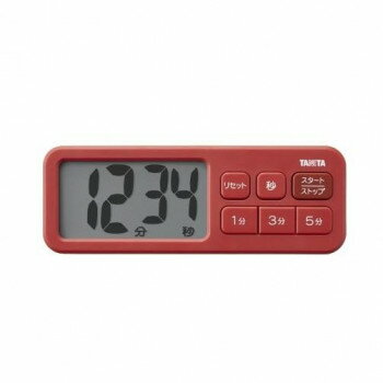 TANITA タニタ 抗菌でか見えタイマー TD-431 マットレッド【メーカー直送：代金引換不可：同梱不可】【北海道・沖縄・離島は配達不可】