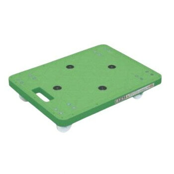 サカエ 樹脂台車 500×370×104mm グリーン SC-400NG【メーカー直送：代金引換不可：同梱不可】【北海道・沖縄・離島は配達不可】