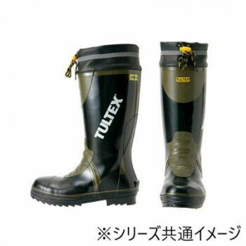 アイトス 4703 安全ゴム長靴(糸入り) ブラック×OD 24.5cm【メーカー直送：代金引換不可：同梱不可】【北海道・沖縄・離島は配達不可】