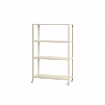 スマートラック NSTR-K456 キャスター付き 間口800×奥行400×高さ1235mm 4段 ホワイト【メーカー直送：代金引換不可：同梱不可】【北海道・沖縄・離島は配達不可】