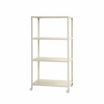 スマートラック NSTR-K556 キャスター付き 間口800×奥行400×高さ1535mm 4段 ホワイト【メーカー直送：代金引換不可：同梱不可】【北海道・沖縄・離島は配達不可】