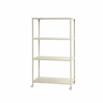 スマートラック NSTR-K566 キャスター付き 間口900×奥行400×高さ1535mm 4段 ホワイト【メーカー直送：代金引換不可：同梱不可】【北海道・沖縄・離島は配達不可】