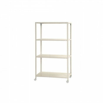 スマートラック NSTR-K567 キャスター付き 間口900×奥行450×高さ1535mm 4段 ホワイト【メーカー直送：代金引換不可：同梱不可】【北海道・沖縄・離島は配達不可】