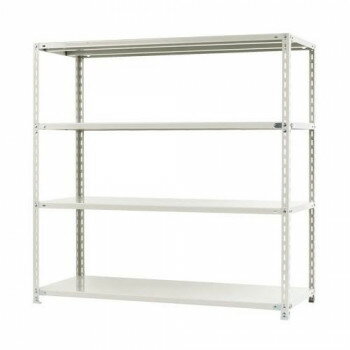 スチールラック NC1500-15 4段 間口1500×奥行450×高さ1500mm ホワイト【メーカー直送：代金引換不可：同梱不可】【北海道・沖縄・離島は配達不可】