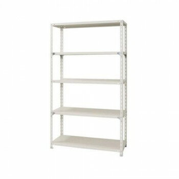 スチールラック NC1200-21-5段 間口1200×奥行450×高さ2100mm ホワイト【メーカー直送：代金引換不可：同梱不可】【北海道・沖縄・離島は配達不可】