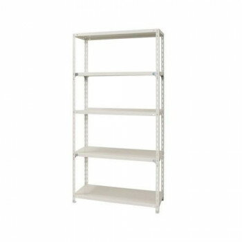 スチールラック NC1200-24-5段 間口1200×奥行450×高さ2400mm ホワイト【メーカー直送：代金引換不可：同梱不可】【北海道・沖縄・離島は配達不可】