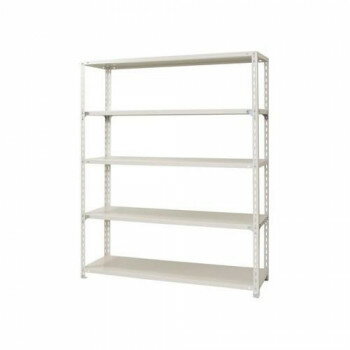 スチールラック NC1500-18-5段 間口1500×奥行450×高さ1800mm ホワイト【メーカー直送：代金引換不可：同梱不可】【北海道・沖縄・離島は配達不可】