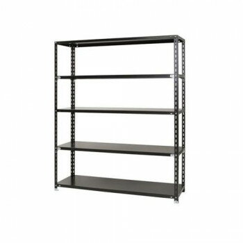 スチールラック NC1500-18-5段 間口1500×奥行450×高さ1800mm ブラック【メーカー直送：代金引換不可：同梱不可】【北海道・沖縄・離島は配達不可】