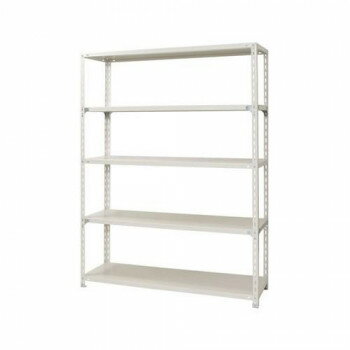スチールラック NC1500-21-5段 間口1500×奥行450×高さ2100mm ホワイト【メーカー直送：代金引換不可：同梱不可】【北海道・沖縄・離島は配達不可】