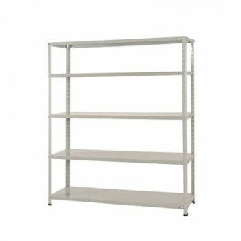 スチールラック KT-3 5段 間口1500×奥行450×高さ1800mm ホワイトグレー【メーカー直送：代金引換不可：同梱不可】【北海道・沖縄・離島は配達不可】