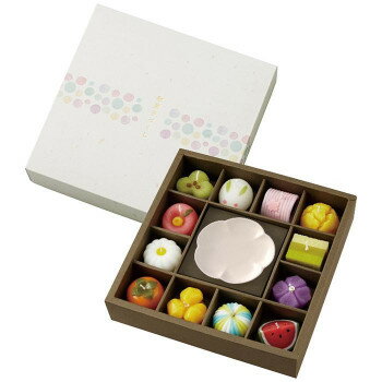 カメヤマ 和菓子型キャンドル・皿セット T9626-00-00 2289-076【メーカー直送：代金引換不可：同梱不可】【北海道・沖縄・離島は配達不可】