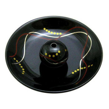 薫寿堂 有田焼 香立付香皿 華かんざし(漆黒) 3190【メーカー直送：代金引換不可：同梱不可】【北海道・沖縄・離島は配達不可】