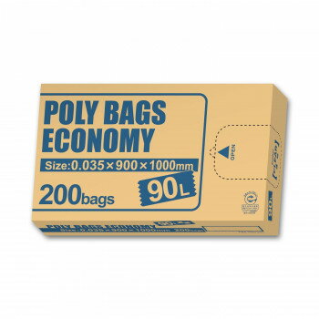 オルディ ポリバッグエコノミー BOX 90L 0.035mm 透明 200P 000040301【メーカー直送：代金引換不可：同梱不可】【北海道・沖縄・離島は配達不可】