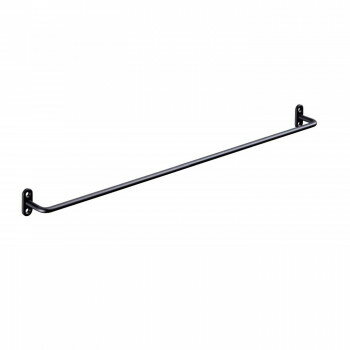 シロクマ 一文字掛棒 300mm ブラック塗装 NH-6【メーカー直送：代金引換不可：同梱不可】【北海道・沖縄・離島は配達不可】