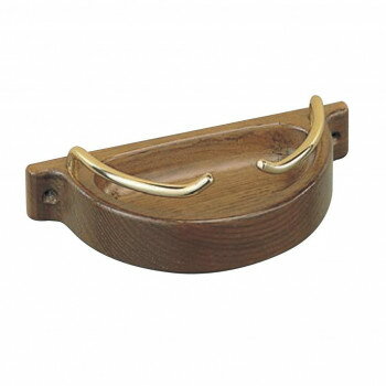 シロクマ 半月ボックス掛棒 ミディアムオーク/金 NH-12【メーカー直送：代金引換不可：同梱不可】【北海道・沖縄・離島は配達不可】