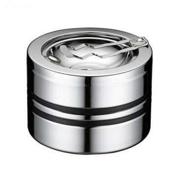 ペンギン　卓上灰皿　クロームラインII プッシュ灰皿【メーカー直送：代金引換不可：同梱不可】【北海道・沖縄・離島は配達不可】