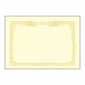 タカ印　厚口OA賞状用紙 クリーム B4判 縦書用 100P　10-1377　100枚【メーカー直送：代金引換不可：同梱不可】【北海道・沖縄・離島は配達不可】