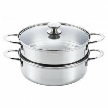 樂天商城 - ルチェンテ IH対応二段蒸し器23cm LU-23M 5407-069【メーカー直送：代金引換不可：同梱不可】【北海道・沖縄・離島は配達不可】