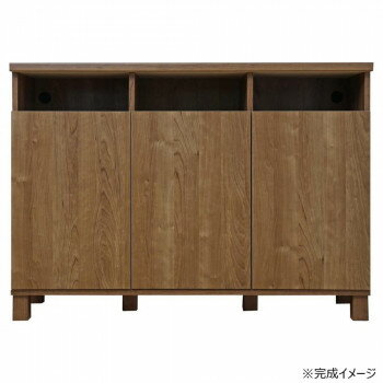 日本製組立家具 リビングボード 収納キャビネット CO-NC-8011CT ライトブラウン【メーカー直送：代金引換不可：同梱不可】【北海道・沖縄・離島は配達不可】