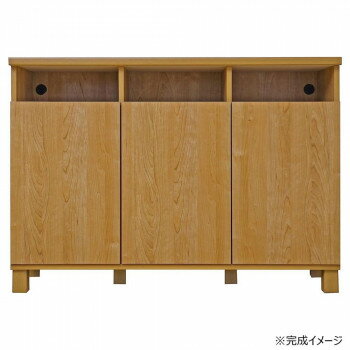 日本製組立家具 リビングボード 収納キャビネット CO-NC-8011CT ナチュラル【メーカー直送：代金引換不可：同梱不可】【北海道・沖縄・離島は配達不可】