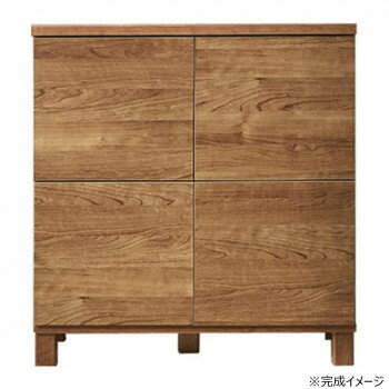 日本製組立家具 リビングボード 収納キャビネット CO-NC-8075CB ライトブラウン【メーカー直送：代金引換不可：同梱不可】【北海道・沖縄・離島は配達不可】