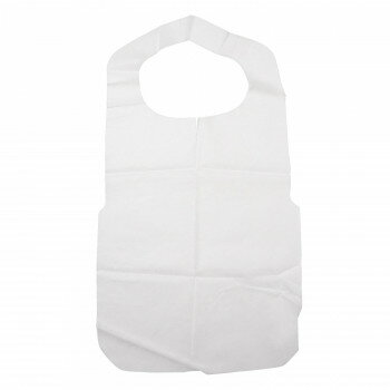 小野商事 エース 使い捨て不織布エプロン 食事用 100枚入 白 WS6840【メーカー直送：代金引換不可：同梱不可】【北海道・沖縄・離島は配達不可】