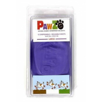 正規輸入品　アメリカ　Pawz Dog Boots社製　ポウズ　ラバードッグブーツ　パープル　L　PZL【メーカー..