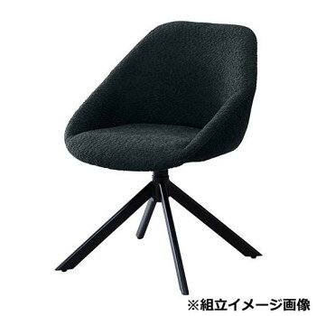 ※パッケージ、デザイン等は予告なく変更される場合があります。※画像はイメージです。商品タイトルと一致しない場合があります。ダイニングはもちろんデスクにも合わせられる、モダンなデザインのチェアです。座面が回転するラウンド機能付きで、立ち座りの多いシーンにもおすすめです。サイズW550×D575×H750(SH440)mm個装サイズ：40×59×56cm重量個装重量：8500g素材・材質張地:布(ポリエステル100%)脚:スチール(楕円40×20mm)粉体塗装仕様組立式座360度回転式耐荷重:80kg生産国中国広告文責:株式会社ホームセンターセブンTEL:0978-33-2811※パッケージ、デザイン等は予告なく変更される場合があります。※画像はイメージです。商品タイトルと一致しない場合があります。fk094igrjs
