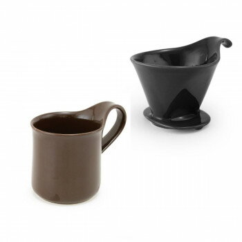 ZERO JAPAN(ゼロジャパン) ドリッパー＆カフェマグセット ドリッパートレイ付 DMZ-16 BK/DCH【メーカー..