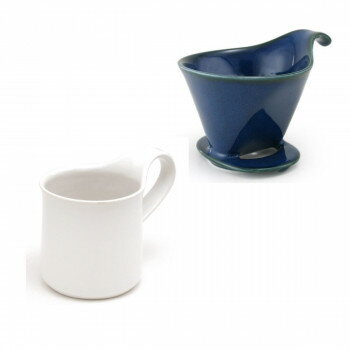 ZERO JAPAN(ゼロジャパン) ドリッパー＆カフェマグセット ドリッパートレイ付 DMZ-16 JB/WH【メーカー直送：代金引換不可：同梱不可】【北海道・沖縄・離島は配達不可】