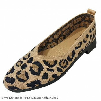 Vカットヒールニットパンプス　Sサイズ(22〜22.5cm)　47　LEO PARD　GSZ2152【メーカー直送：代金引換不可：同梱不可】【北海道・沖縄・離島は配達不可】