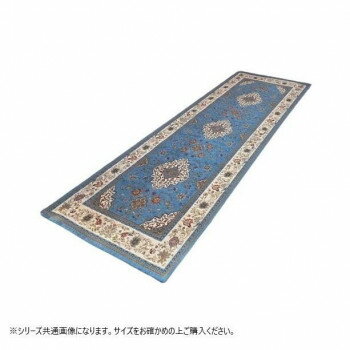 ベイス　イタリア製　ジャガード織　イスタ マット65×180 ターコイズ FM68S041【メーカー直送：代金引..