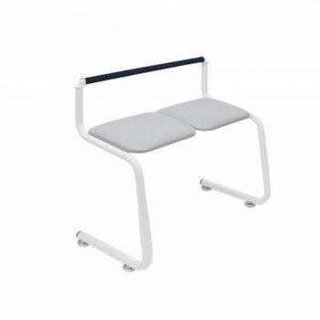 高田ベッド製作所 ハイハイベンチS(二人掛) 座幅35(全幅48)×長さ98×座高50(全高80)cm グレー TB-1669-01【メーカー直送：代金引換不可：同梱不可】【北海道・沖縄・離島は配達不可】